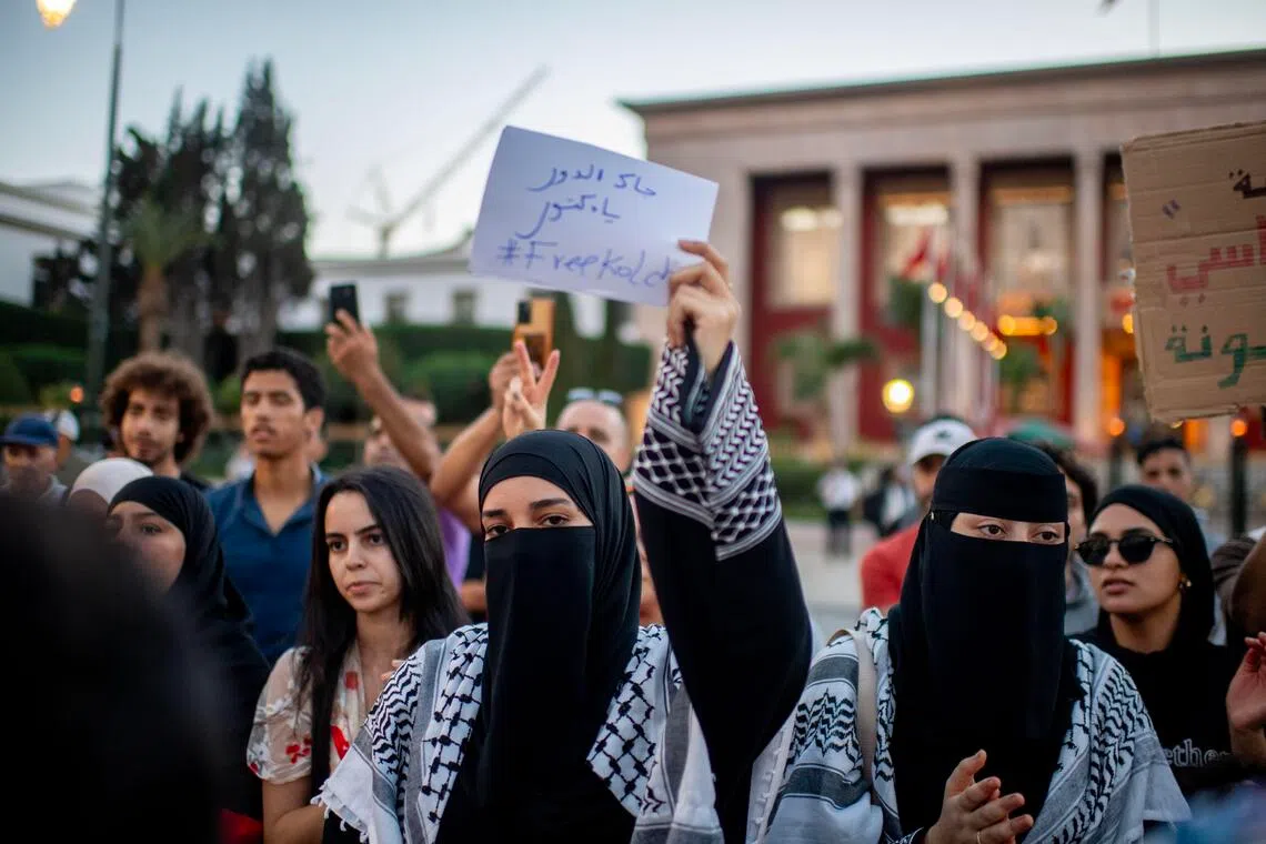 The activists criticised authorities’ repression of the so-called GenZ212 protesters.