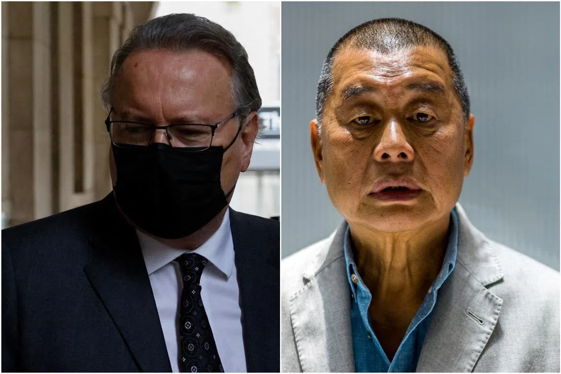 Hong Kong’s Department of Justice has made repeated attempts to block British barrister, Timothy Owen (left), from representing Jimmy Lai.