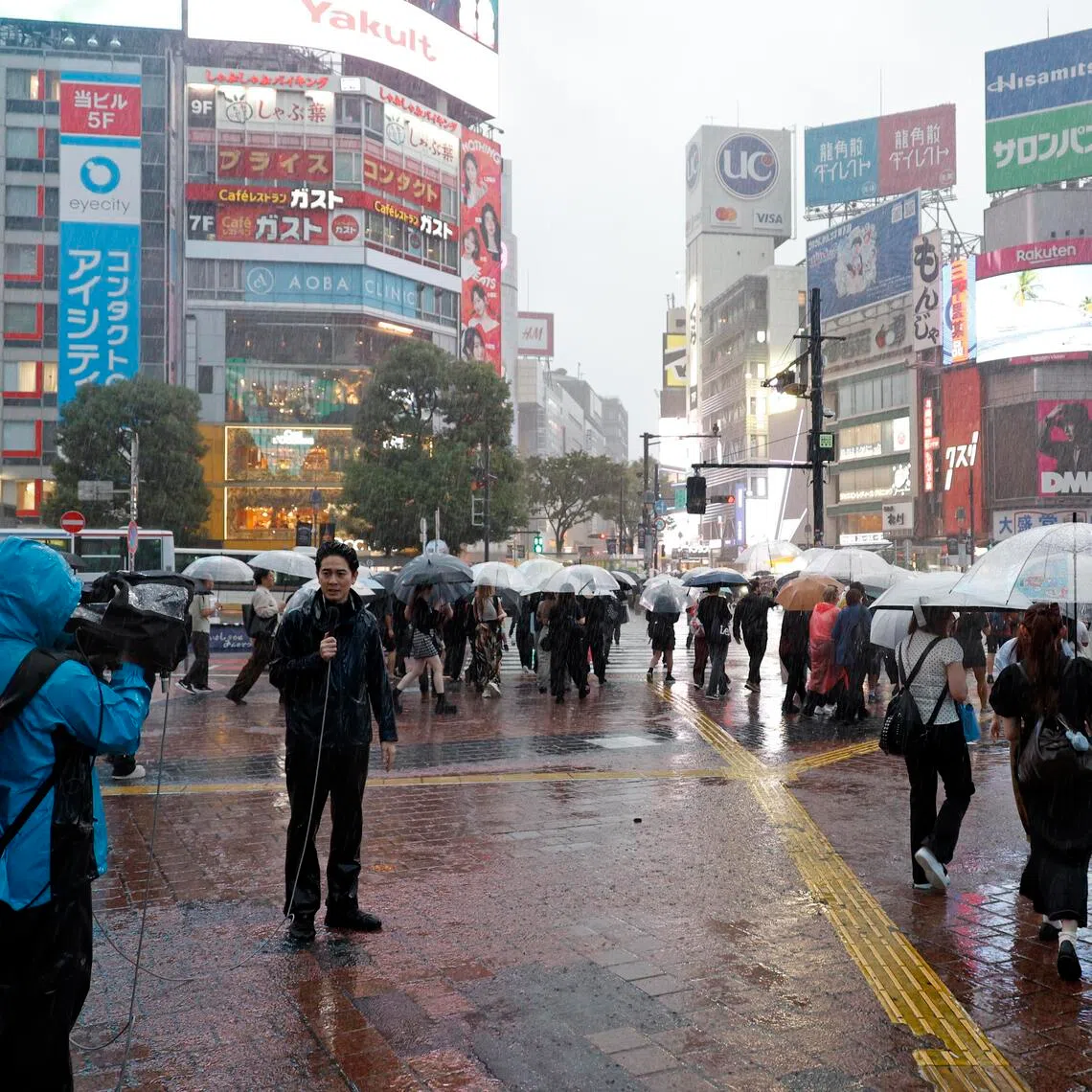Rainfall in central Tokyo totalled 629mm through Sept 28, about three times the average for the entire month of September.