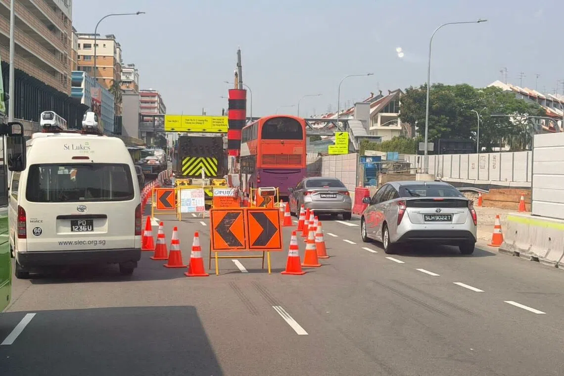 Emergency repair works will be carried out overnight along Loyang Avenue towards Changi, and are expected to be completed by the morning of Sept 4.