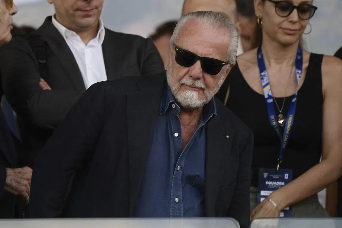 Napoli president Aurelio de Laurentiis wants the Italian Super Cup to be played at the Stadio Olimpico in Rome.