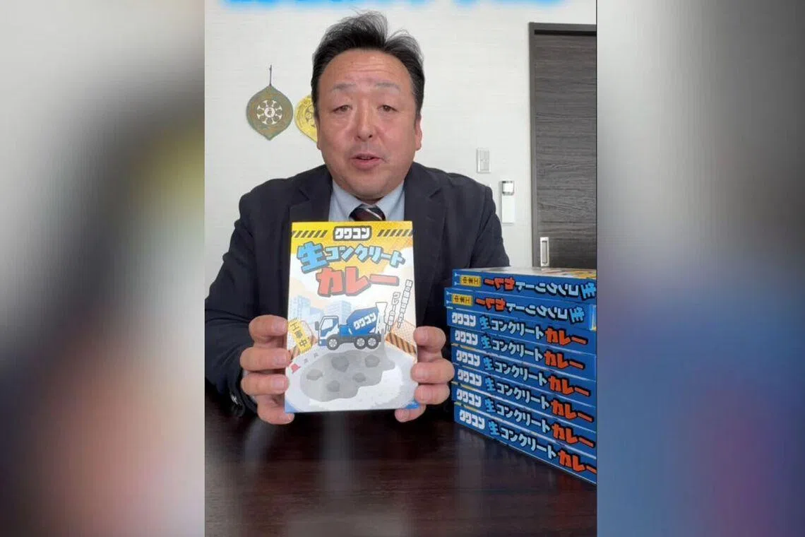 Japanese concrete firm serves up grey curry to put fun spin on industry