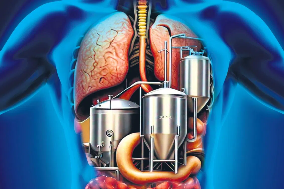 Auto-brewery syndrome (ABS) is an extremely rare condition where bacteria and fungi in the gastrointestinal tract turn the carbohydrates in everyday foods into alcohol. 