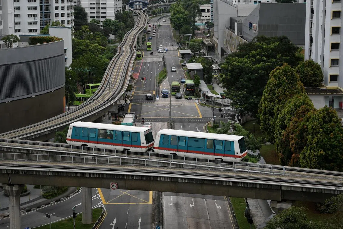 Bukit Panjang LRT train. Photo taken on June 20, 2022.