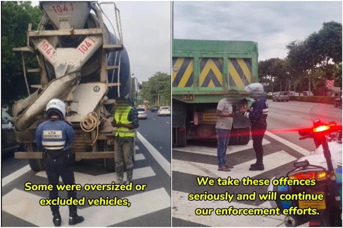 These offences included overloaded goods vehicles, as well as oversized and excluded vehicles travelling on expressways without a permit.