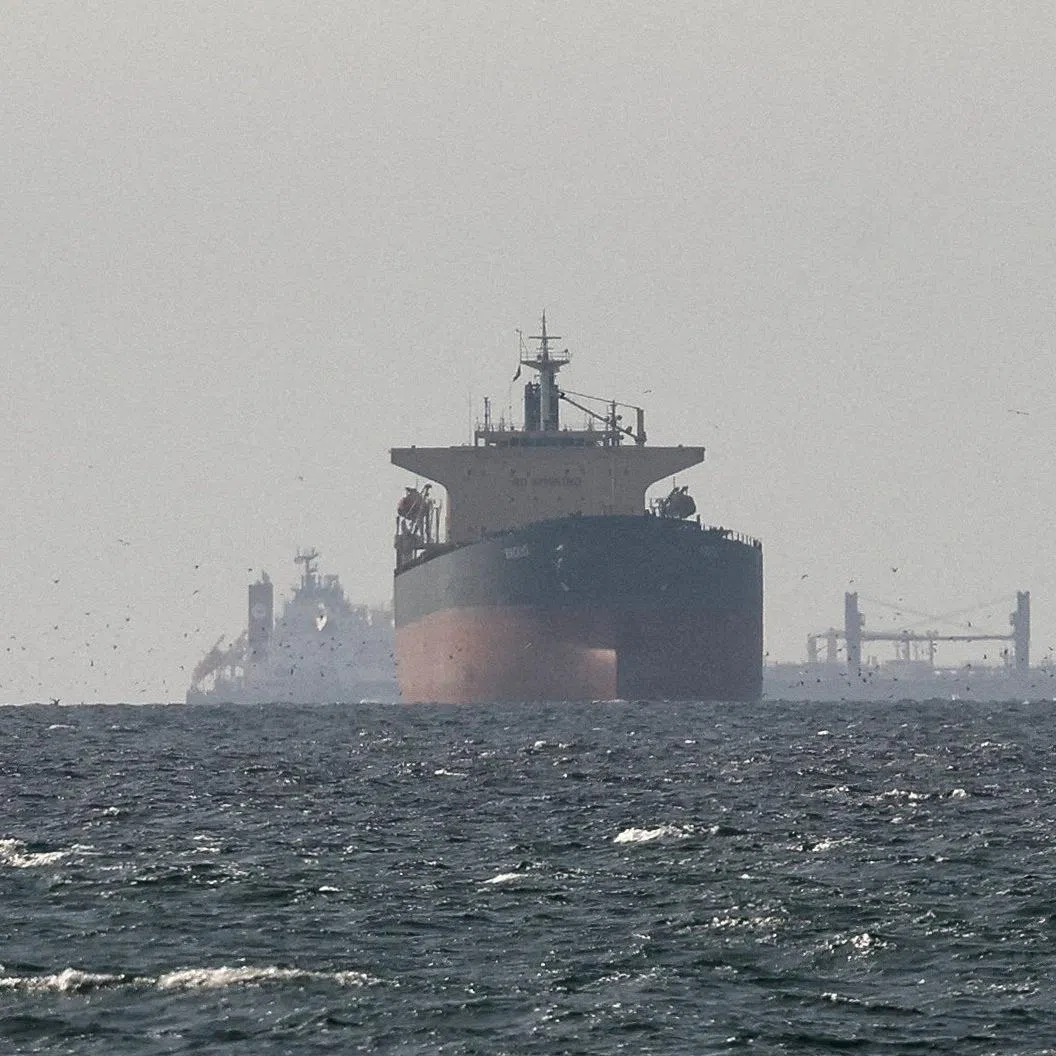 Tankers sailing in the Gulf on March 11, near the Strait of Hormuz.
