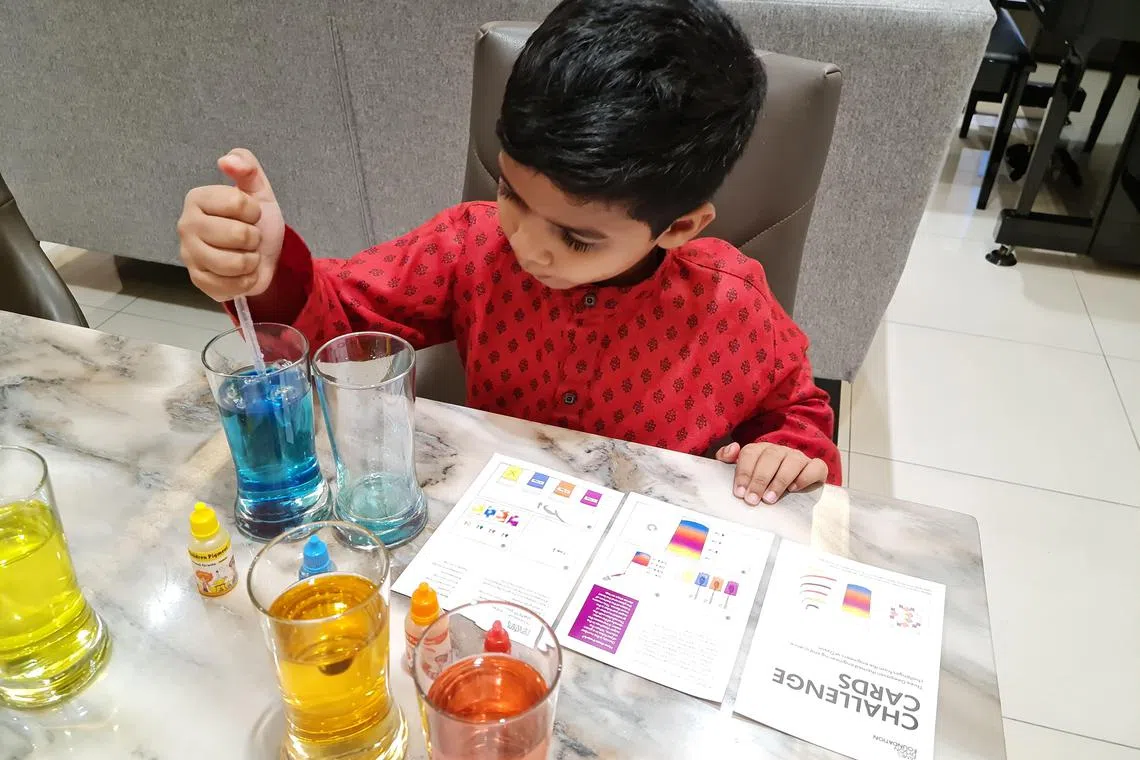Kids can engage in Deepavali-themed science experiments, inspired by festive snacks and colours.