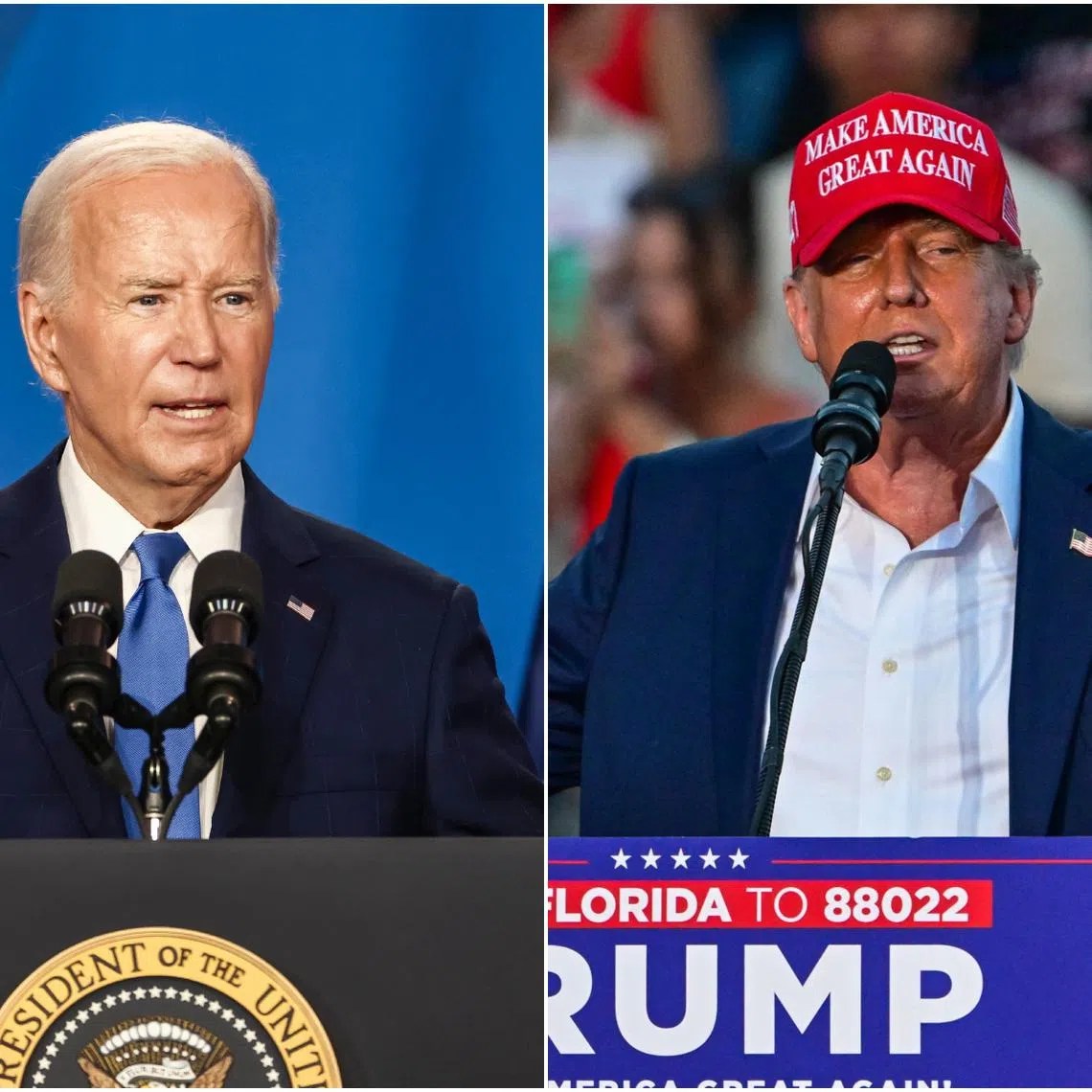 The next US president – whether it is Mr Joe Biden (left) or Donald Trump – will be the oldest American president in history.