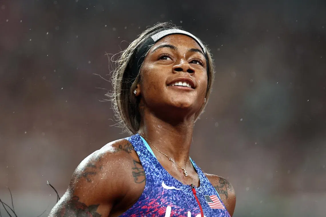 World Athletics Championships Tokyo 2025 - Women's 4 x 100m Relay Final - Japan National Stadium, Tokyo, Japan - September 21, 2025 Sha'Carri Richardson of the U.S. celebrates after winning gold REUTERS/Eloisa Lopez