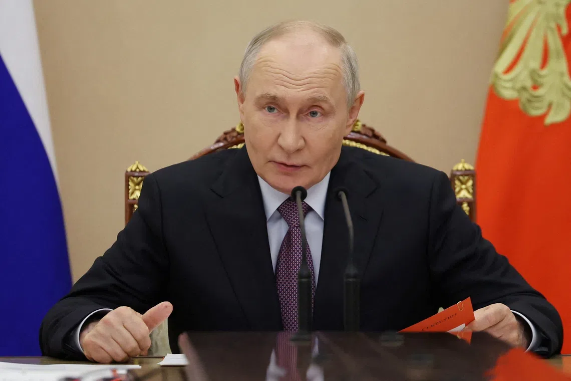 Putin says Russia, North Korea coordinating on regional security, KCNA reports