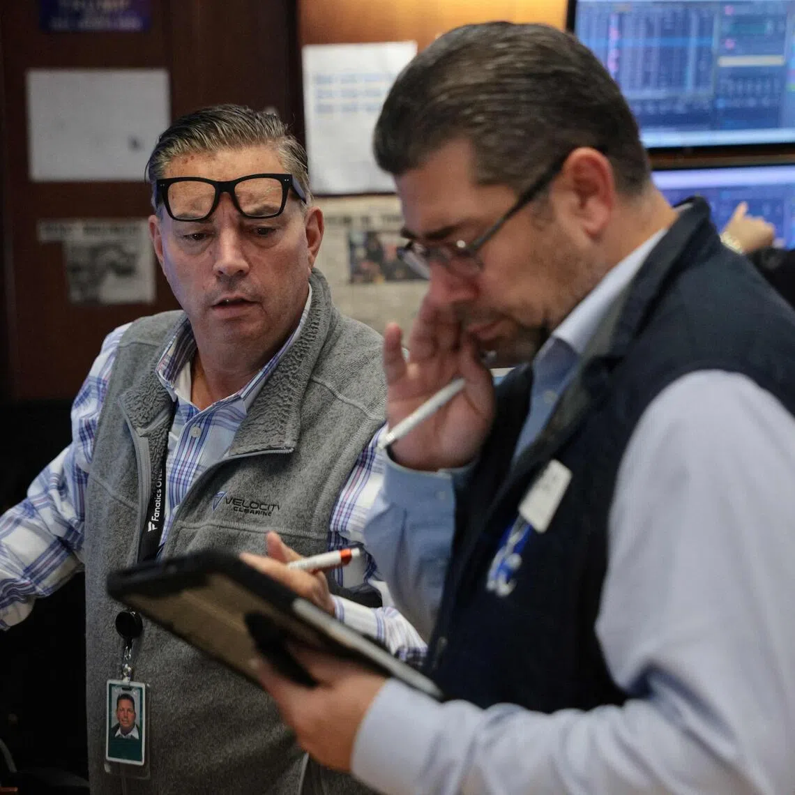Traders working on the floor of the New York Stock Exchange during afternoon trading on Sept 3, in New York City.