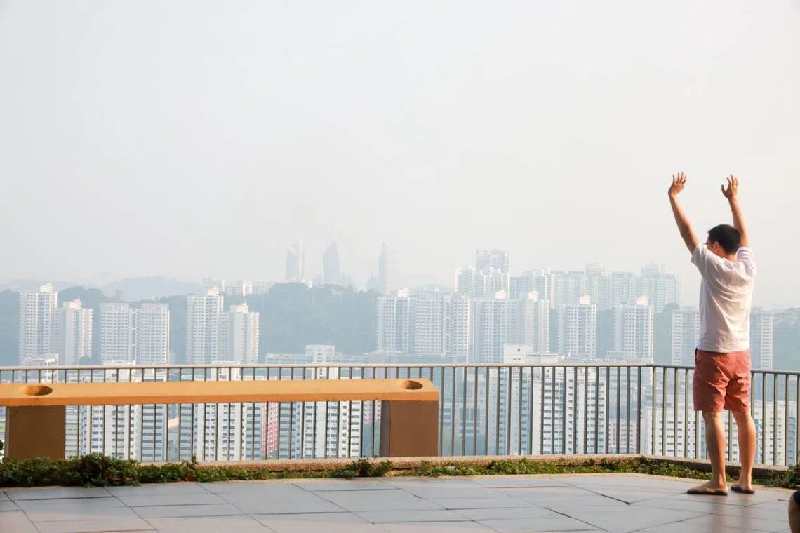 Hazy conditions towards Bukit Merah seen at 5.30pm on Sep 4.