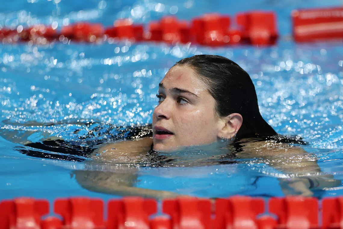 Benedetta Pilato (above) is one of two Italian swimmers who were stopped by police before boarding their flight to Italy on Aug 14.