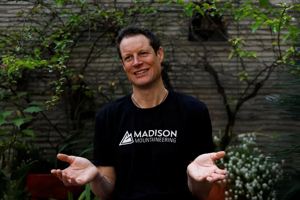 American Mountaineer Garrett Madison, 44, has climbed Mouth Everest 13 times so far.