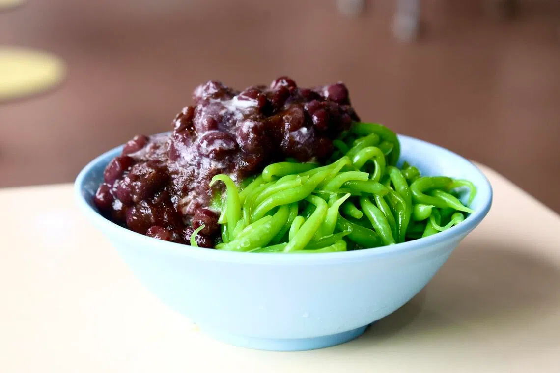 Homemade Nyonya Chendol at Dove Desserts in Toa Payoh.