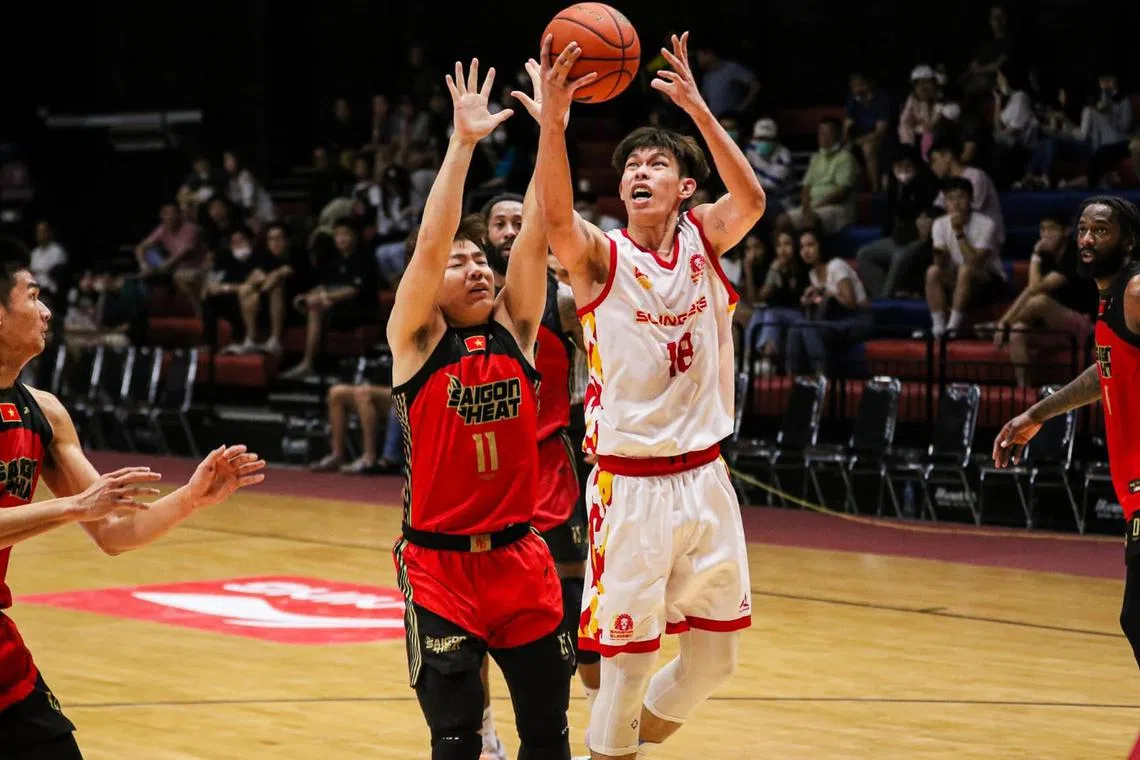 Singapore Slingers' Jackson Mah produced 13 points and four rebounds to help them beat Saigon Heat 84-83 in their first 2023 Asean Basketball League Invitational match in Batam on Friday