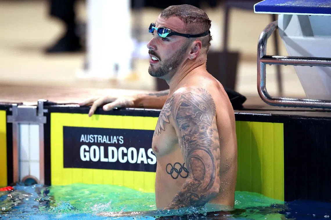 Australia’s Kyle Chalmers during the Australian swimming championships on the Gold Coast on April 20, 2023. 