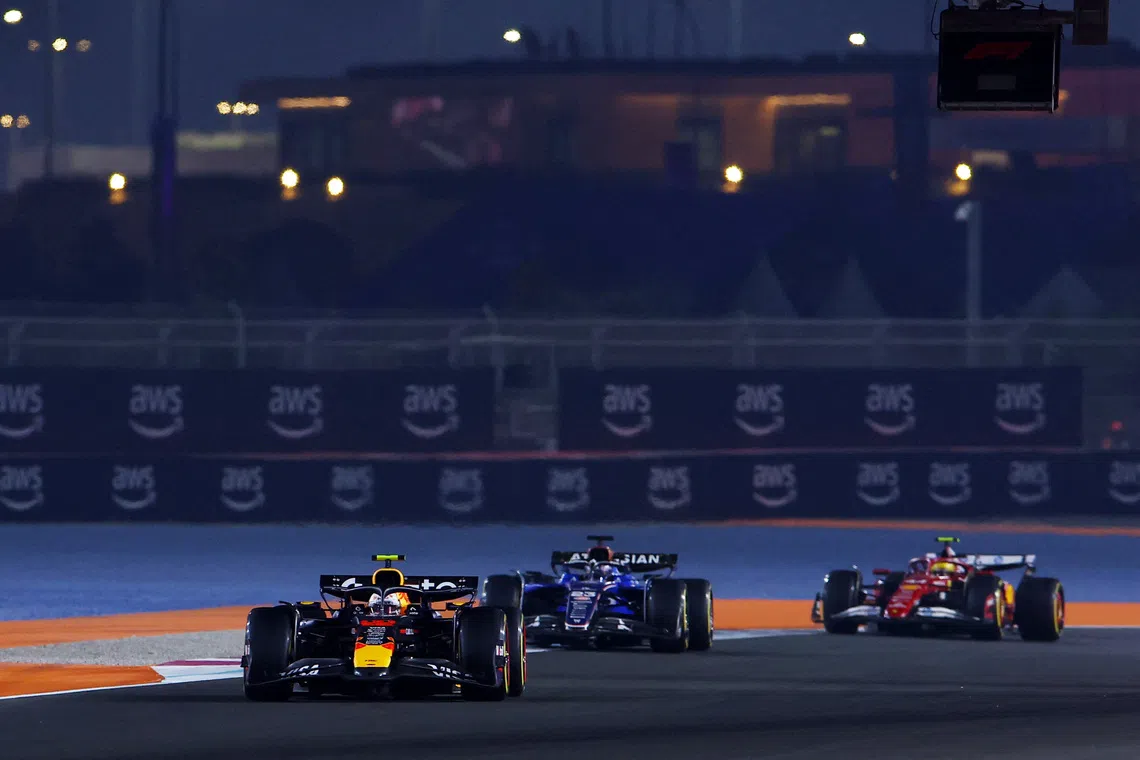 Formula One F1 - Qatar Grand Prix - Lusail International Circuit, Lusail, Qatar - November 30, 2025 Red Bull's Yuki Tsunoda in action during the race REUTERS/Rula Rouhana