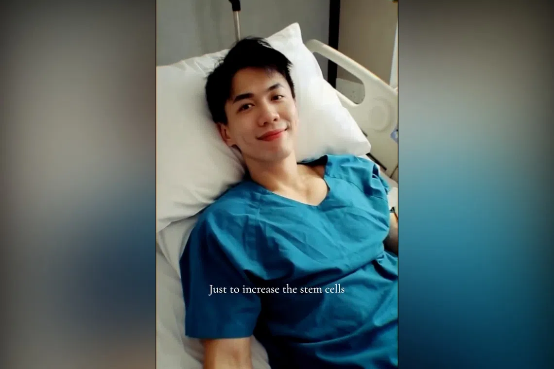 A screengrab from an Instagram video uploaded on Oct 21, in which Singaporean actor Nick Teo described his experience donating stem cells.