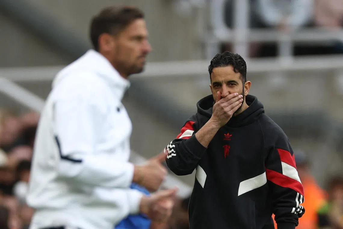 Soccer Football - Premier League - Newcastle United v Manchester United - St James' Park, Newcastle, Britain - April 13, 2025 Manchester United manager Ruben Amorim Action Images via Reuters/Lee Smith