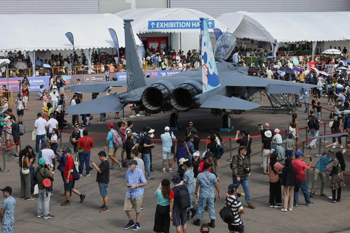 The Republic of Singapore Air Force's F-15SG was a hit among visitors on the first public day of the air show. Clocking nearly 30,000 people in attendance on Feb 24, 2024. 