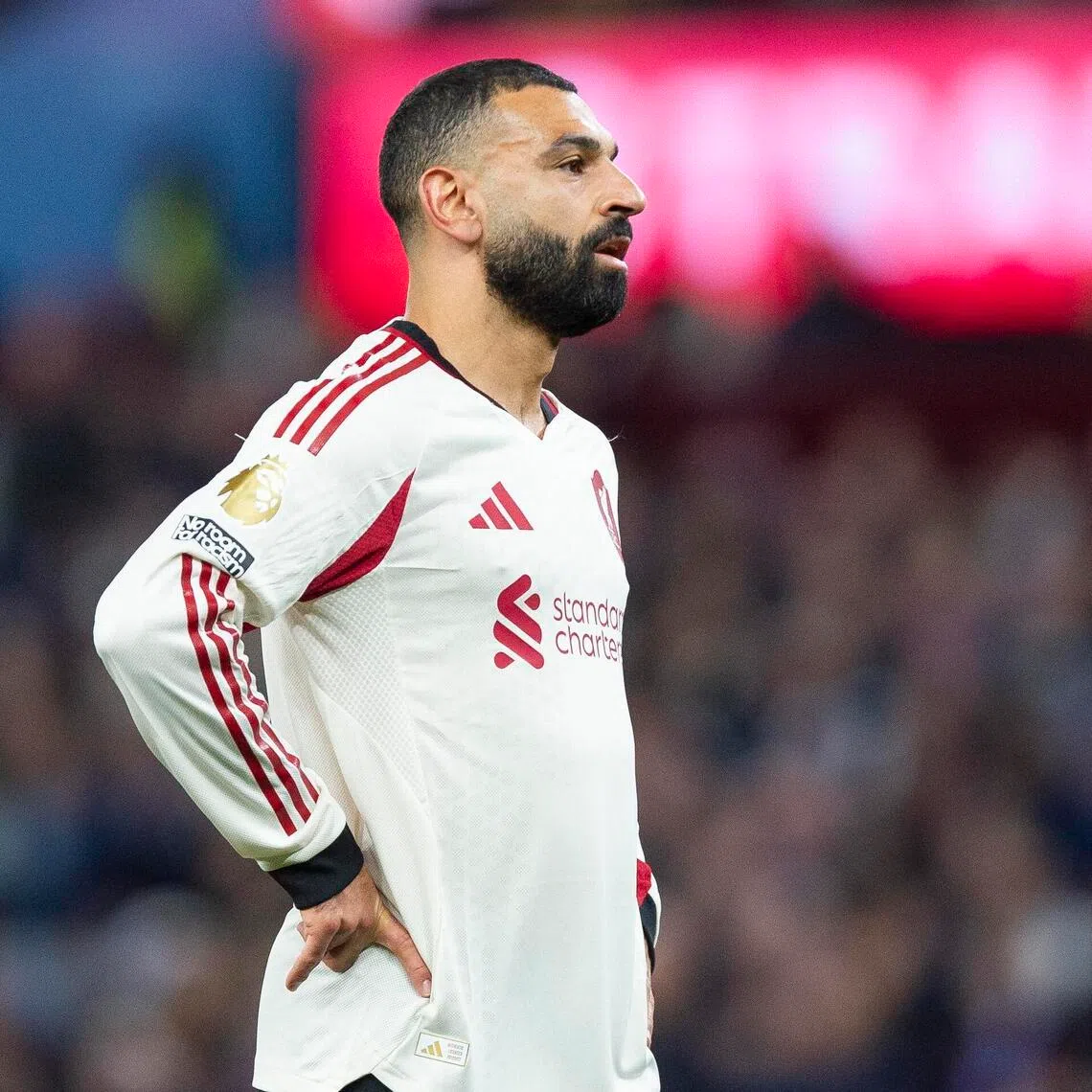 Liverpool's Mohamed Salah during their Premier League match against Aston Villa on May 15.