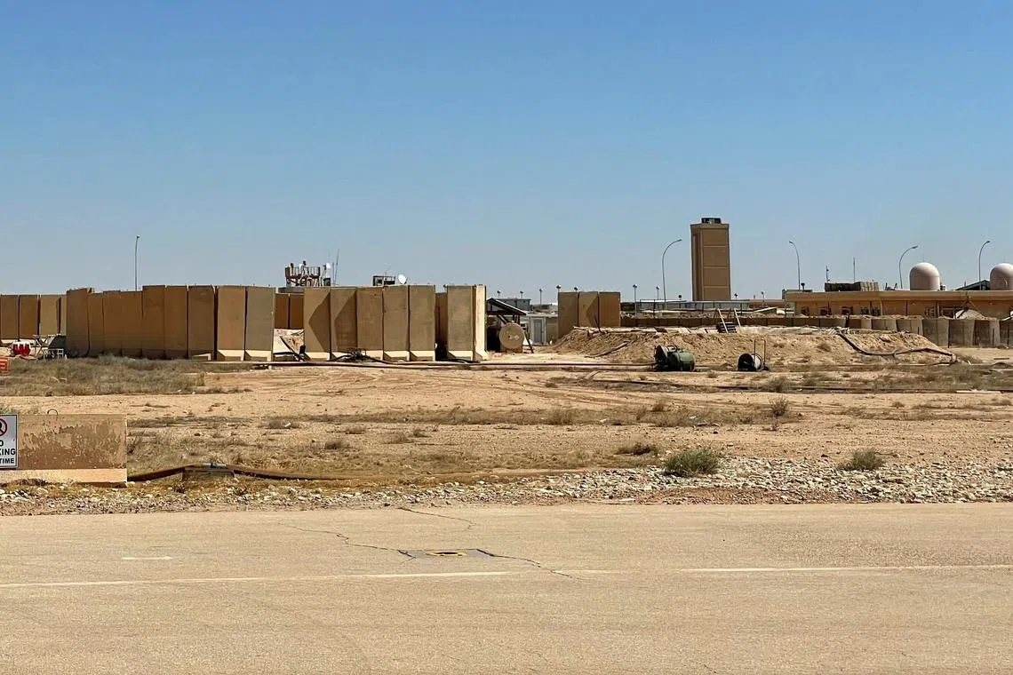 The Ain al-Assad air base hosting US forces in Iraq in the western Anbar province in a photo taken in 2021.