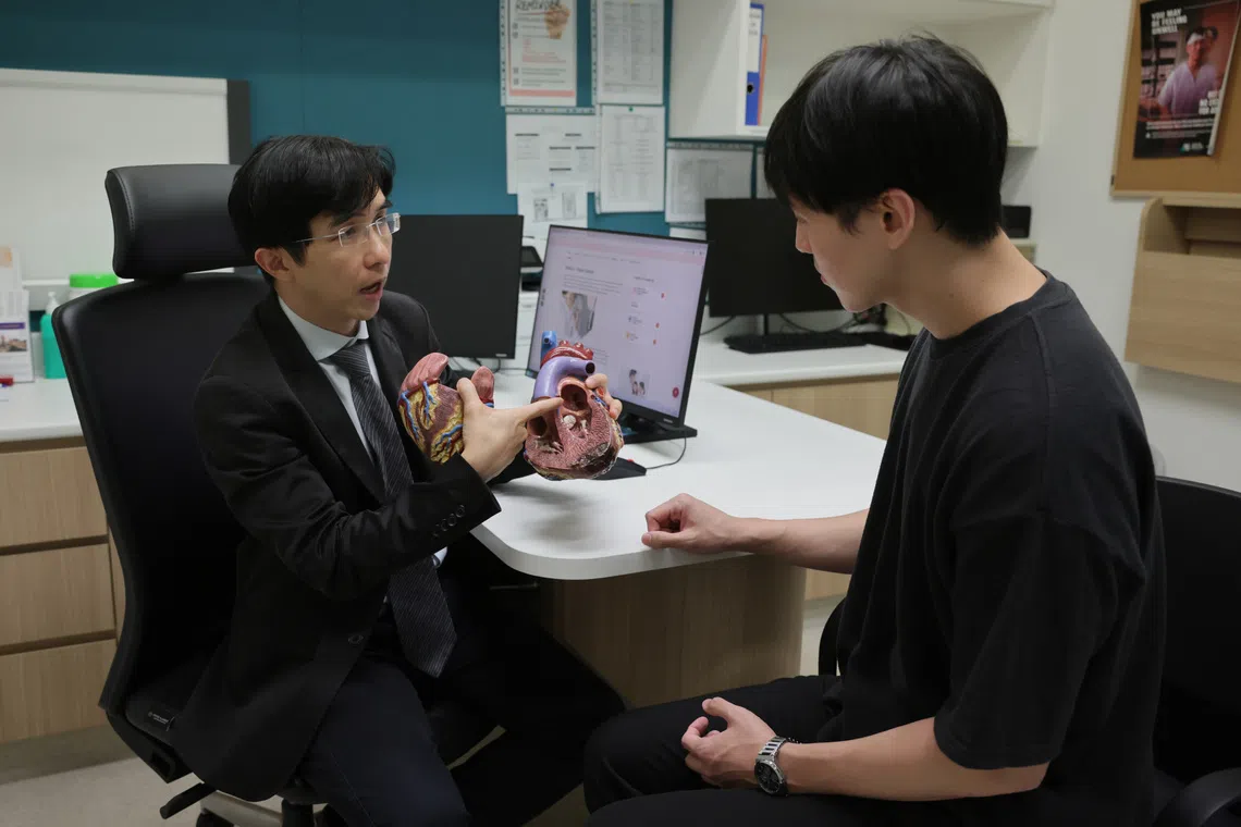 Heart Failure Clinic Asst Prof Louis Teo, (left) Director of the Heart Failure Programme at NHCS, shares how understanding early changes in the ageing heart could help identify and manage individuals at risk of heart failure sooner, with implications for heart failure prevention.