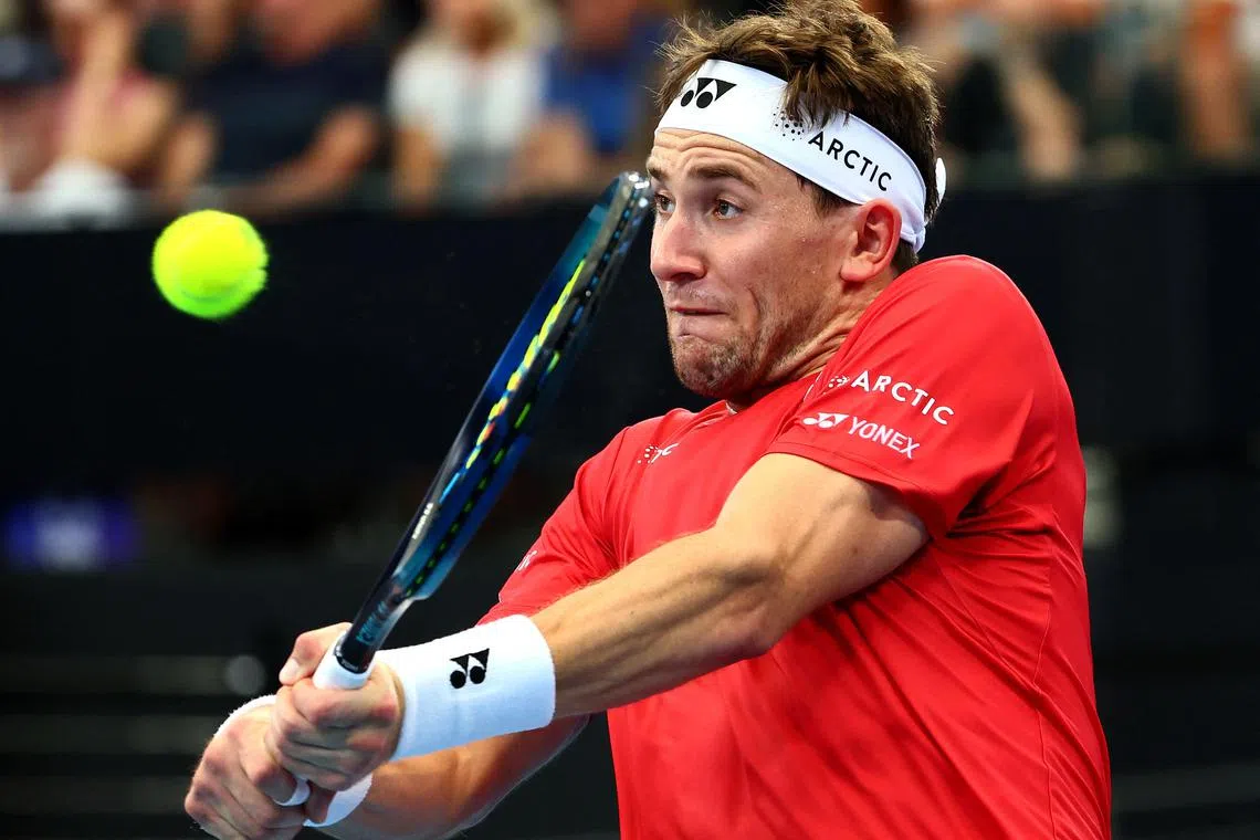 Norway's Casper Ruud lost to Serbia's 70th-ranked Laslo Djere at the Auckland Classic despite having started strongly.