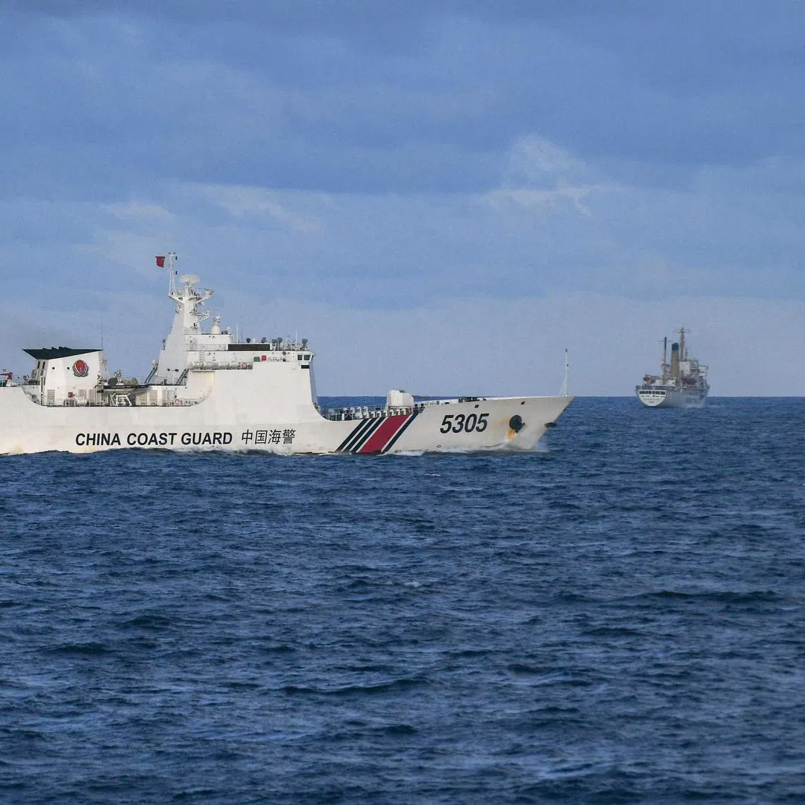 A China Coast Guard ship in the South China Sea in December 2023. Russia is an important stakeholder in the South China Sea dispute.