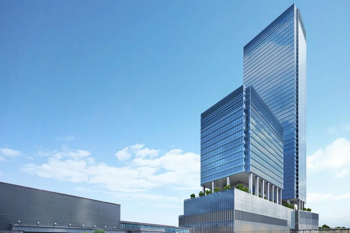 An artist's impression of IOI Central Boulevard Towers.  Morgan Stanley is in advanced talks to take up five floors at the upcoming development.