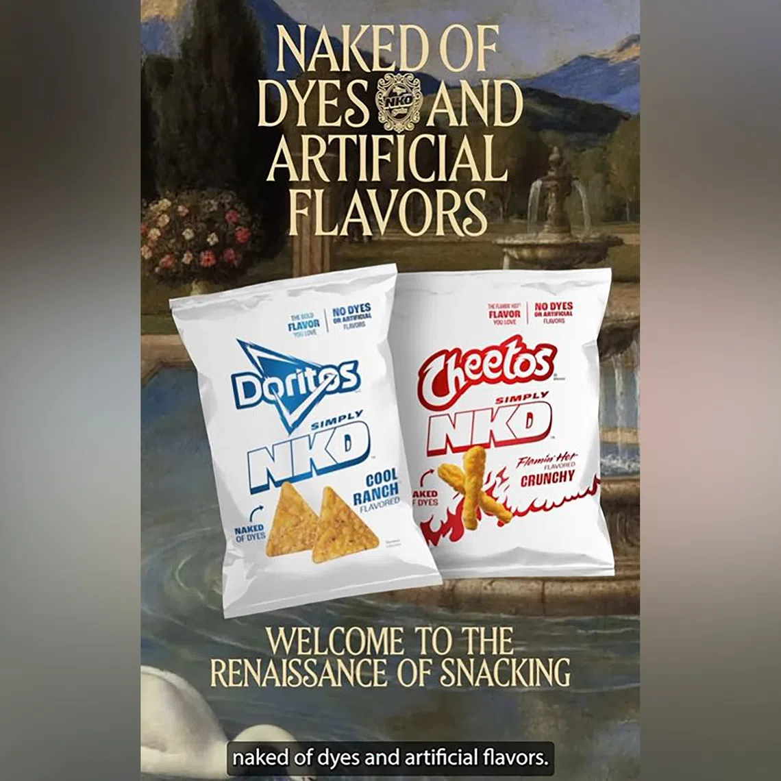 The offerings do not have any added colours, leaving them a natural pale yellow instead of the bright hues for which the brands are known.