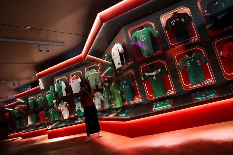 The "Epic Album" exhibition contains relics of legends such as Ronaldo, Cruyff, Pele and a collection of Mexican national team t-shirts at the Museo Yancuic in Mexico City, as the 2026 FIFA World Cup approaches.