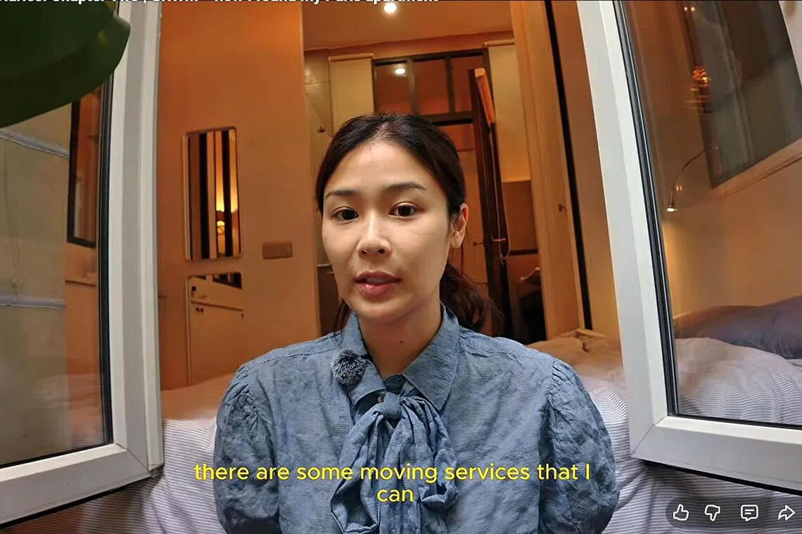 Chen Yixin talked about her moving to a new apartment in Paris on YouTube on Sept 27.