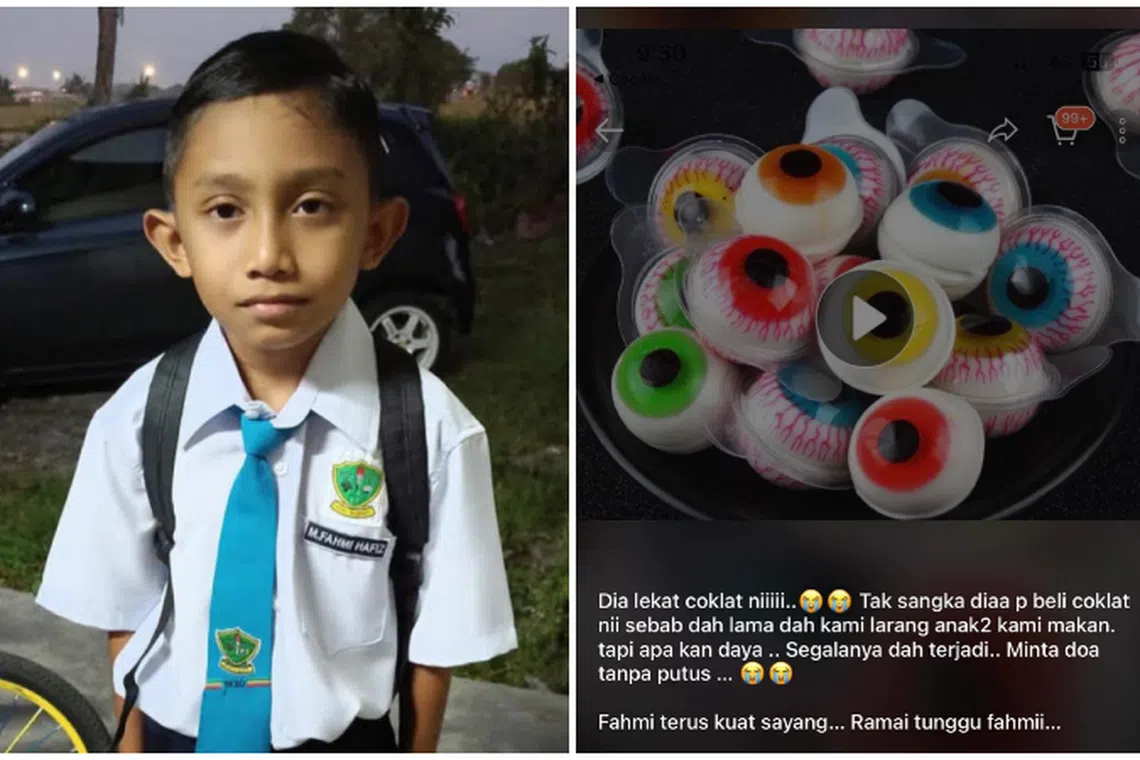 10-year-old Mohamad Fahmi Hafiz had been in a coma for two days after collapsing at school.