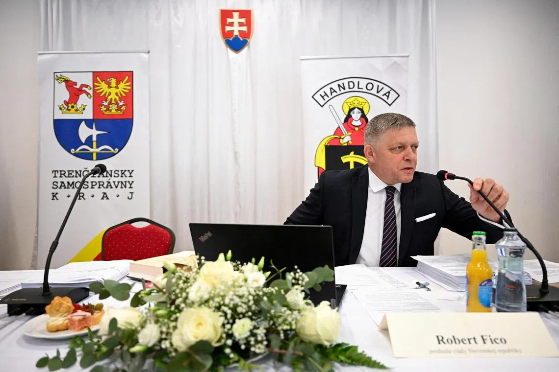 Slovakia’s government office said Prime Minister Robert Fico (above) had spoken to his Ukrainian counterpart, Mr Denys Shmyhal, on July 26, without giving more details.