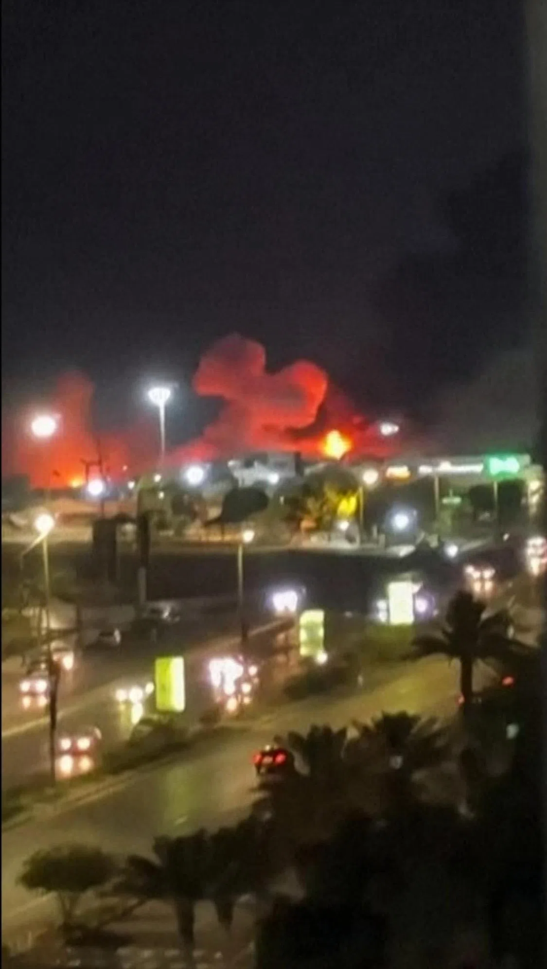 Explosions going off in Iran’s major port city of Bandar Abbas, on July 8.