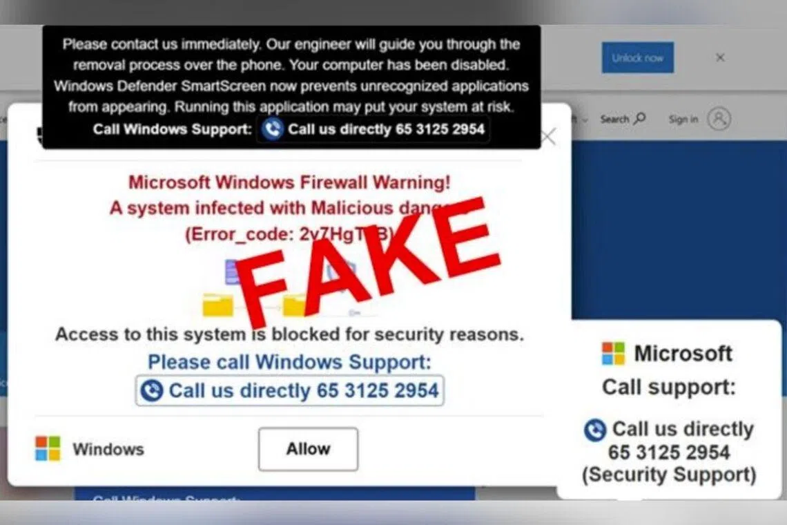 Victims would encounter a pop-up alert purportedly from Microsoft informing them their deveices have been hacked or compromised. 