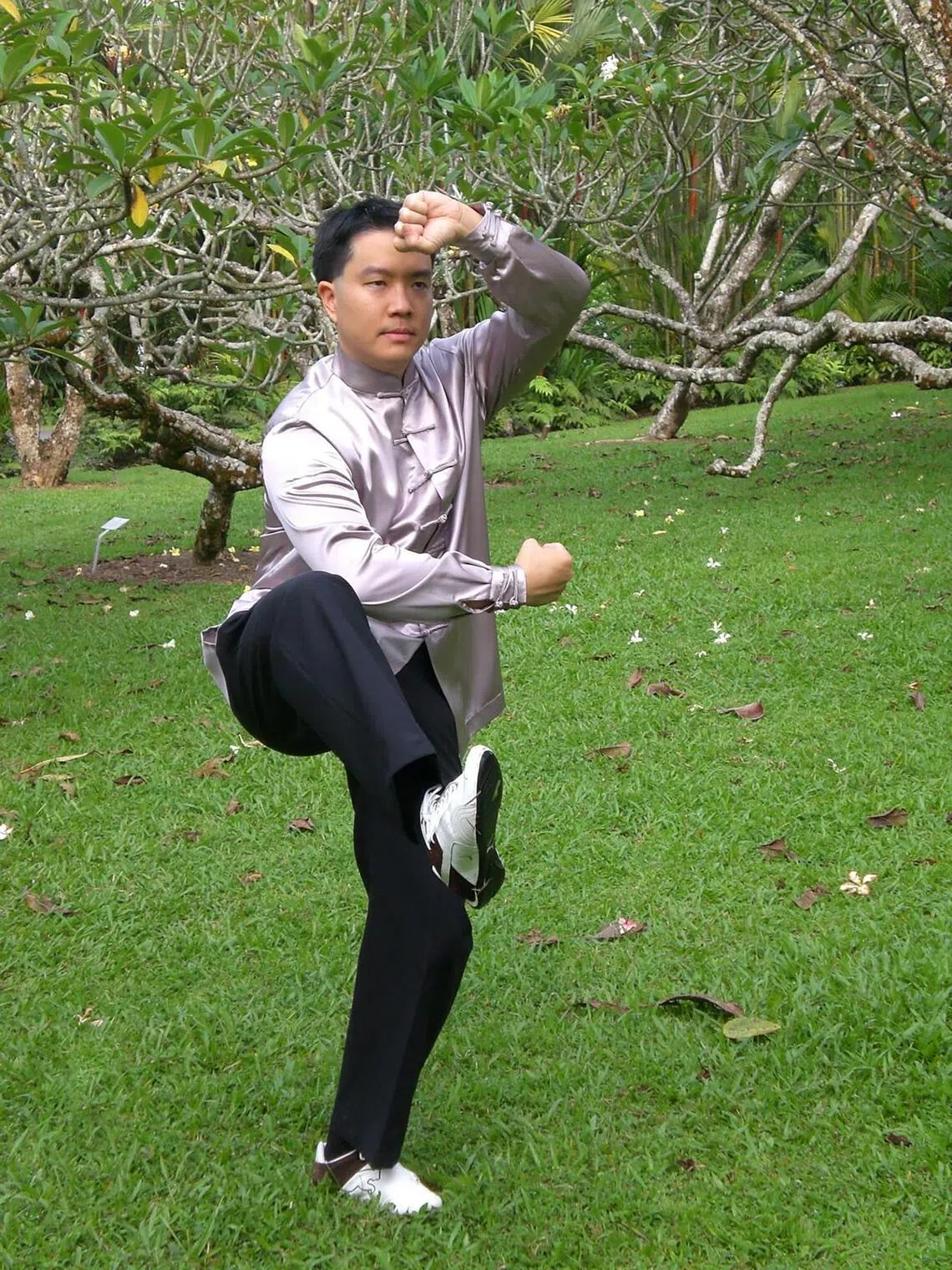 Ang practises taiji twice a week, teaching classes through the Jian Chuan Tai Chi Chuan Physical Culture Association.