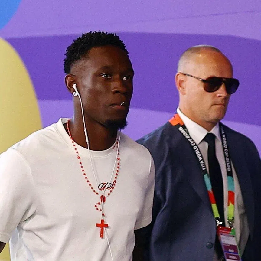 Folarin Balogun arriving at the Seattle Stadium ahead of the match against Belgium on July 6.