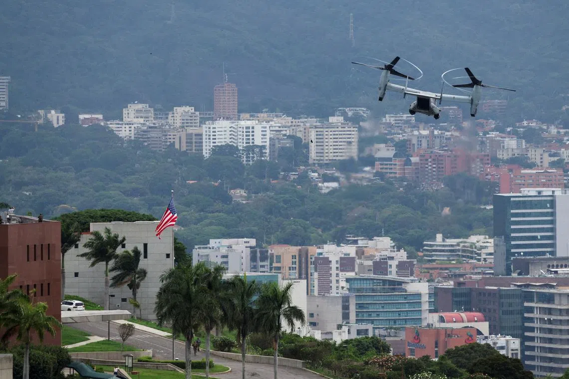 US conducts military drill over Venezuelan capital Caracas