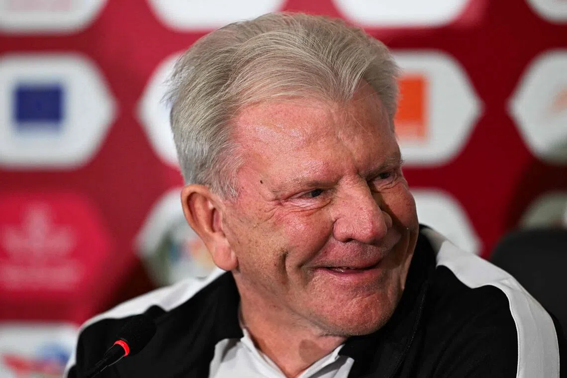 Uganda coach Paul Put at a press conference in Rabat, on Dec 22, 2025, ahead of his side's Group C match against Tunisia in the Africa Cup of Nations football tournament.