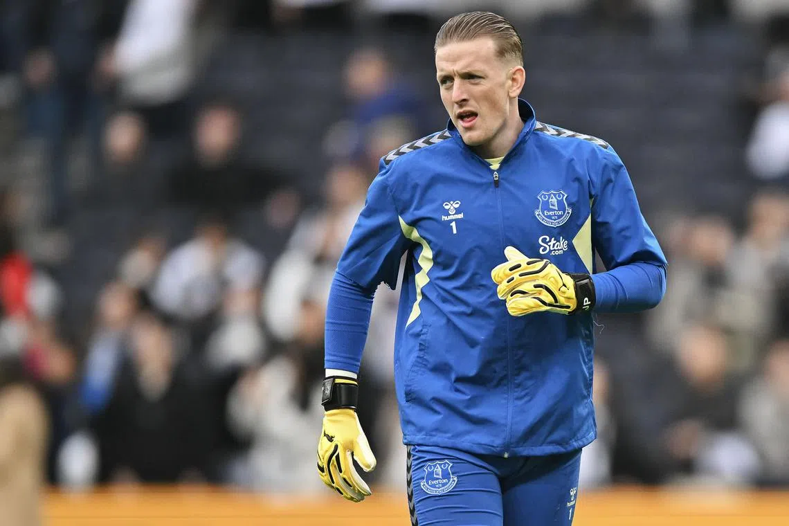 Everton's Jordan Pickford kept four straight English Premier League clean sheets before the 2-1 away defeat by Tottenham Hotspur on Dec 23.