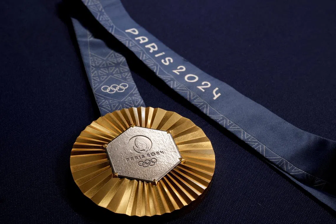 The gold medal which will be awarded at the summer Olympics Games in 2024. 