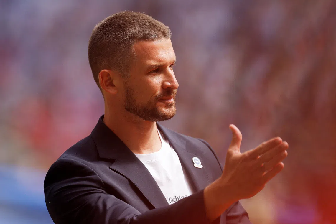 FILE PHOTO: Soccer Football - Women's FA Cup - Final - Brighton & Hove Albion v Manchester City - Wembley Stadium, London, Britain - May 31, 2026 Brighton and Hove Albion manager Dario Vidosic before the match Action Images via Reuters/Andrew Couldridge/File Photo