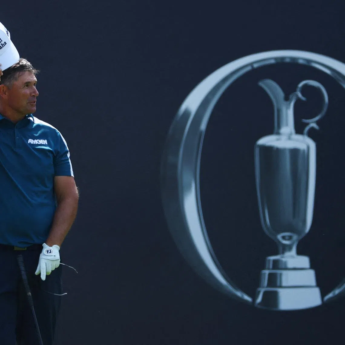 Golf - The 154th Open Championship - Royal Birkdale Golf Club, Southport, Britain - July 16, 2026 Ireland's Padraig Harrington reacts during the first round REUTERS/Phil Noble