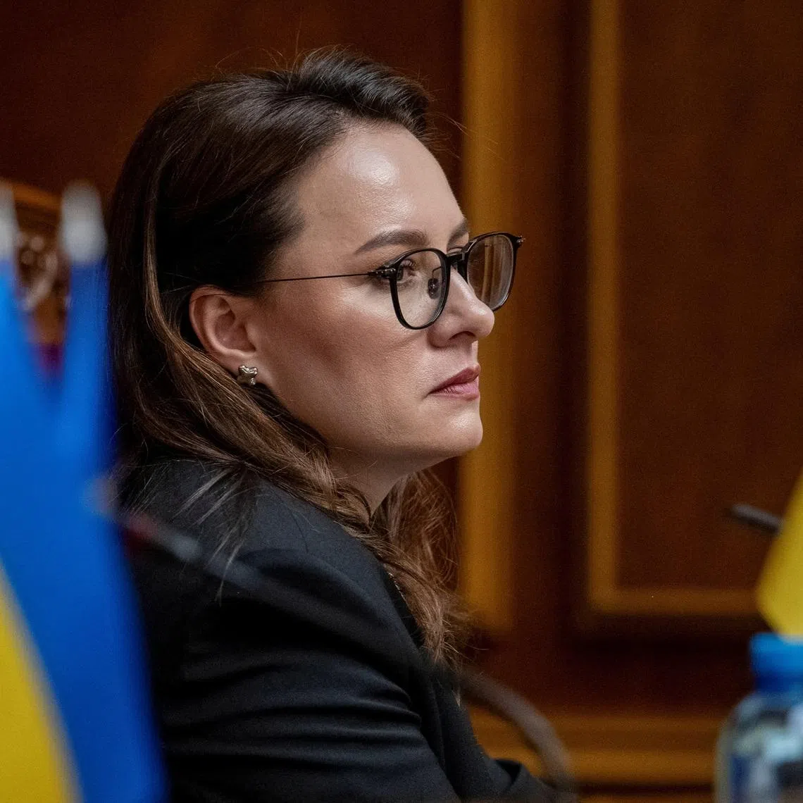 FILE PHOTO: Newly appointed Ukrainian Prime Minister Yulia Svyrydenko attends a session of Ukrainian parliament, amid Russia's attack on Ukraine, in Kyiv, Ukraine July 17, 2025. REUTERS/Andrii Nesterenko/File Photo