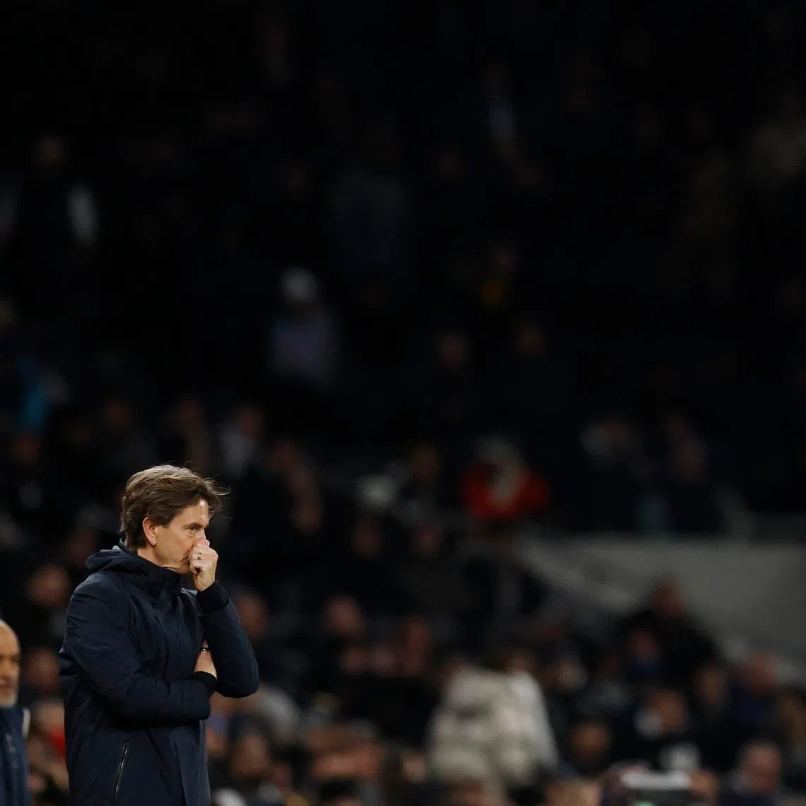 Soccer Football - Premier League - Tottenham Hotspur v West Ham United - Tottenham Hotspur Stadium, London, Britain - January 17, 2026 Tottenham Hotspur manager Thomas Frank reacts Action Images via Reuters/Andrew Couldridge