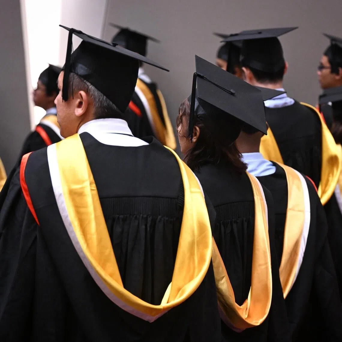 Generic photo of graduands going on stage to receive their degrees at the SIT convocation on Oct 13, 2025.

Can be used for graduates, university, tertiary education stories,