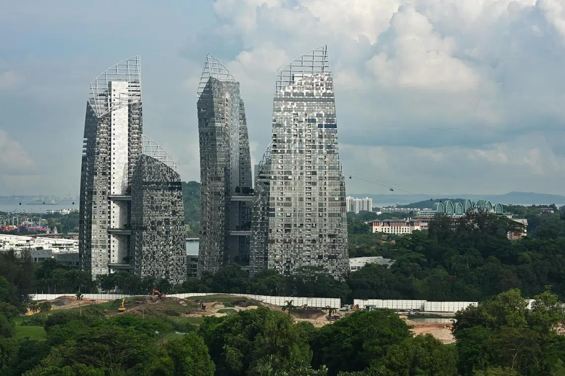 The most expensive condo resold in June is a unit at Reflections at Keppel Bay which went for S$13.6 million.
(ST PHOTO: LIM YAOHUI)